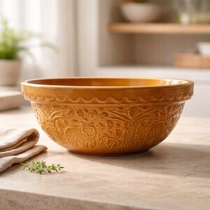 Mason Cash In The Forest Ochre Bear Mixing Bow